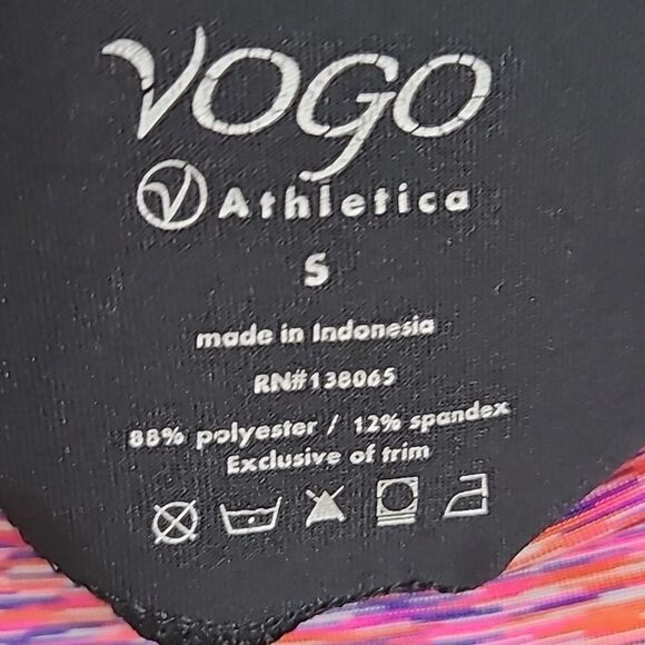 Women's Legging Capri Black & Pink Space Dye Crop Yoga Pant Workout Activewear - Picture 8 of 9